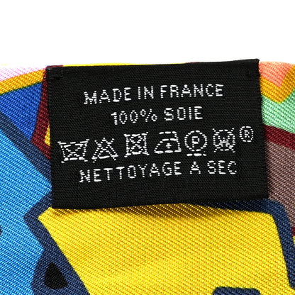 Hermes Silk Graff Graffiti Twilly Black Jaune Vert 4 of 5