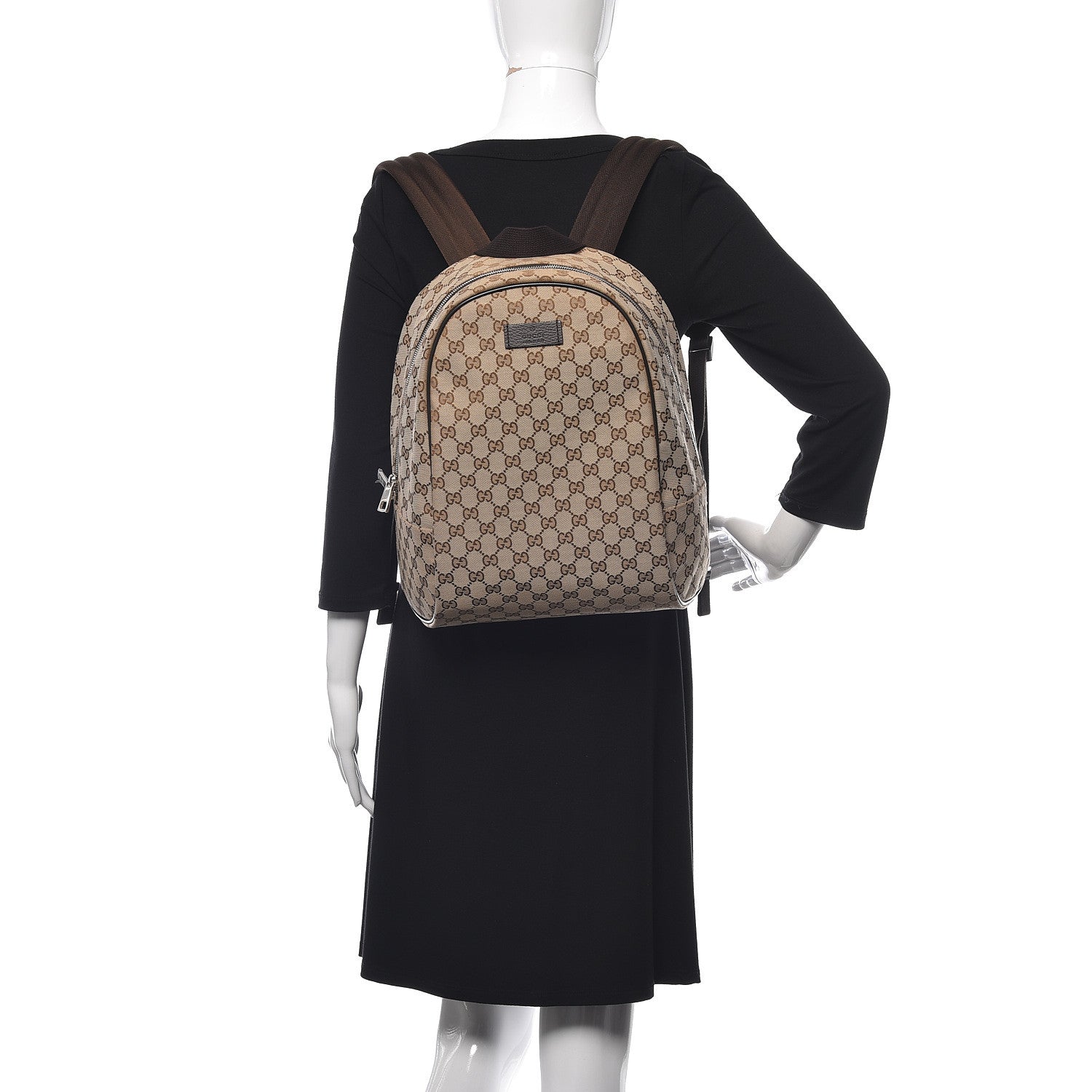 Gucci Monogram Travel Backpack Dark Brown 2 of 10