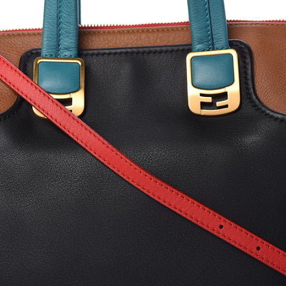 Fendi Calfskin Colorblock Large Chameleon Tote Biscotto 10 of 10