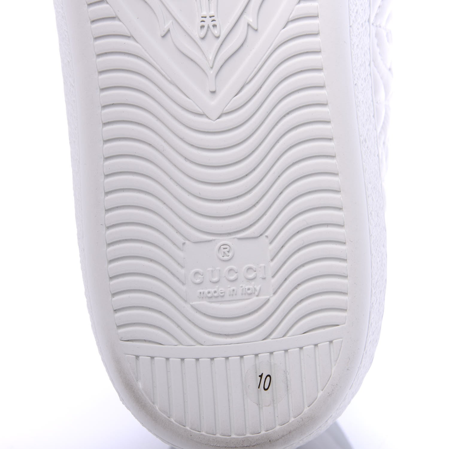Gucci Nappa G Rhombus Mens Ace Sneakers 10 Great White Green 8 of 10