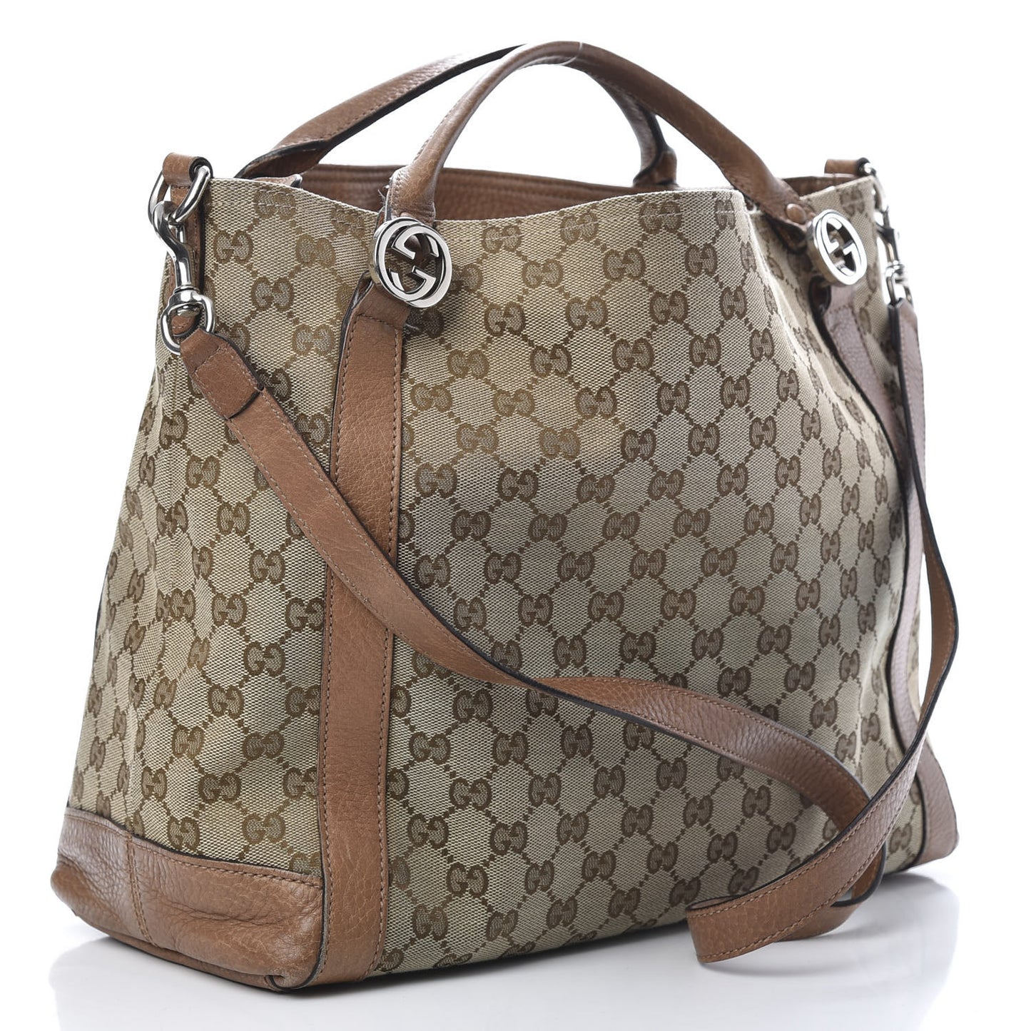 Monogram Old Libeccio Medium Miss GG Top Handle Bag Beige Ebony Light Brown