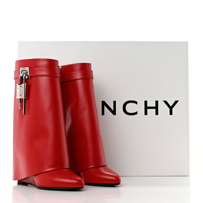 Givenchy Calfskin Shark Lock Ankle Boots 36 Red 11 of 11