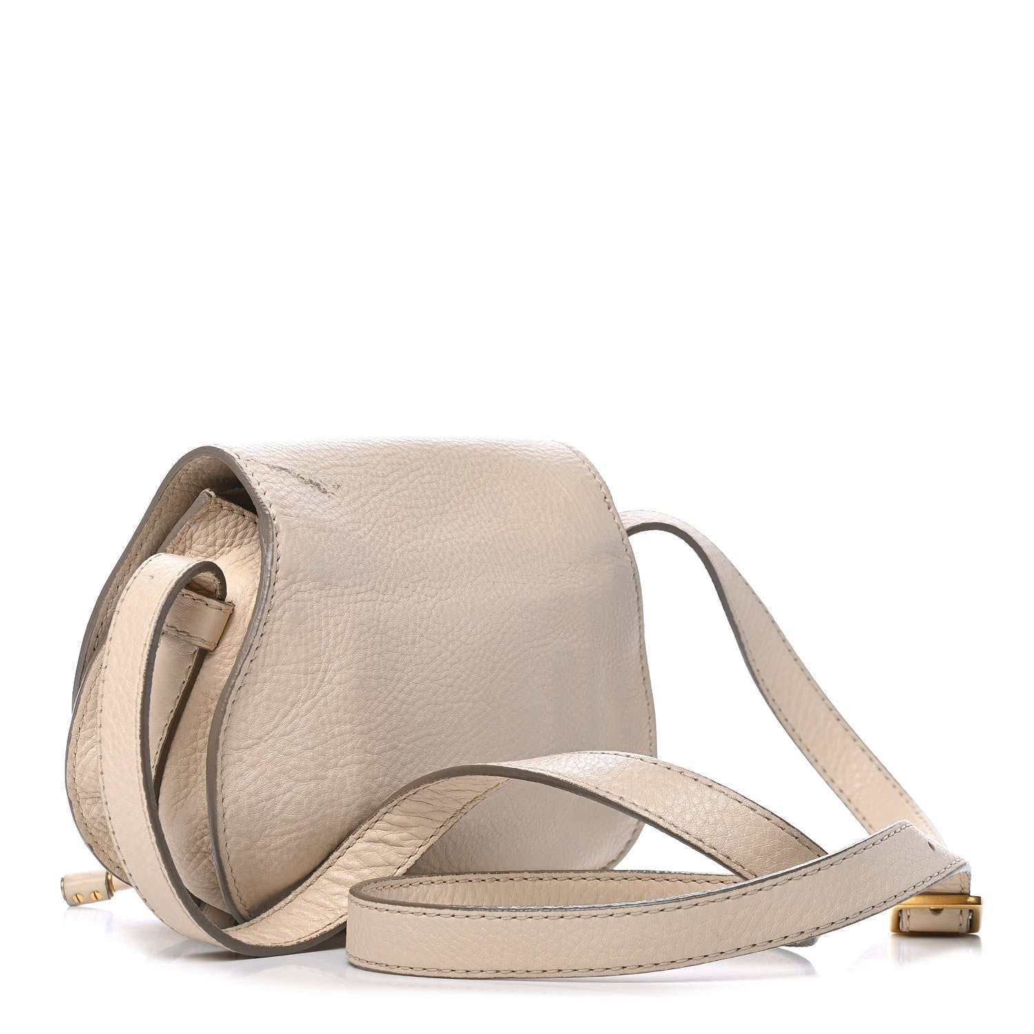 Chloe Calfskin Mini Marcie Round Crossbody Bag Abstract White 2 of 6