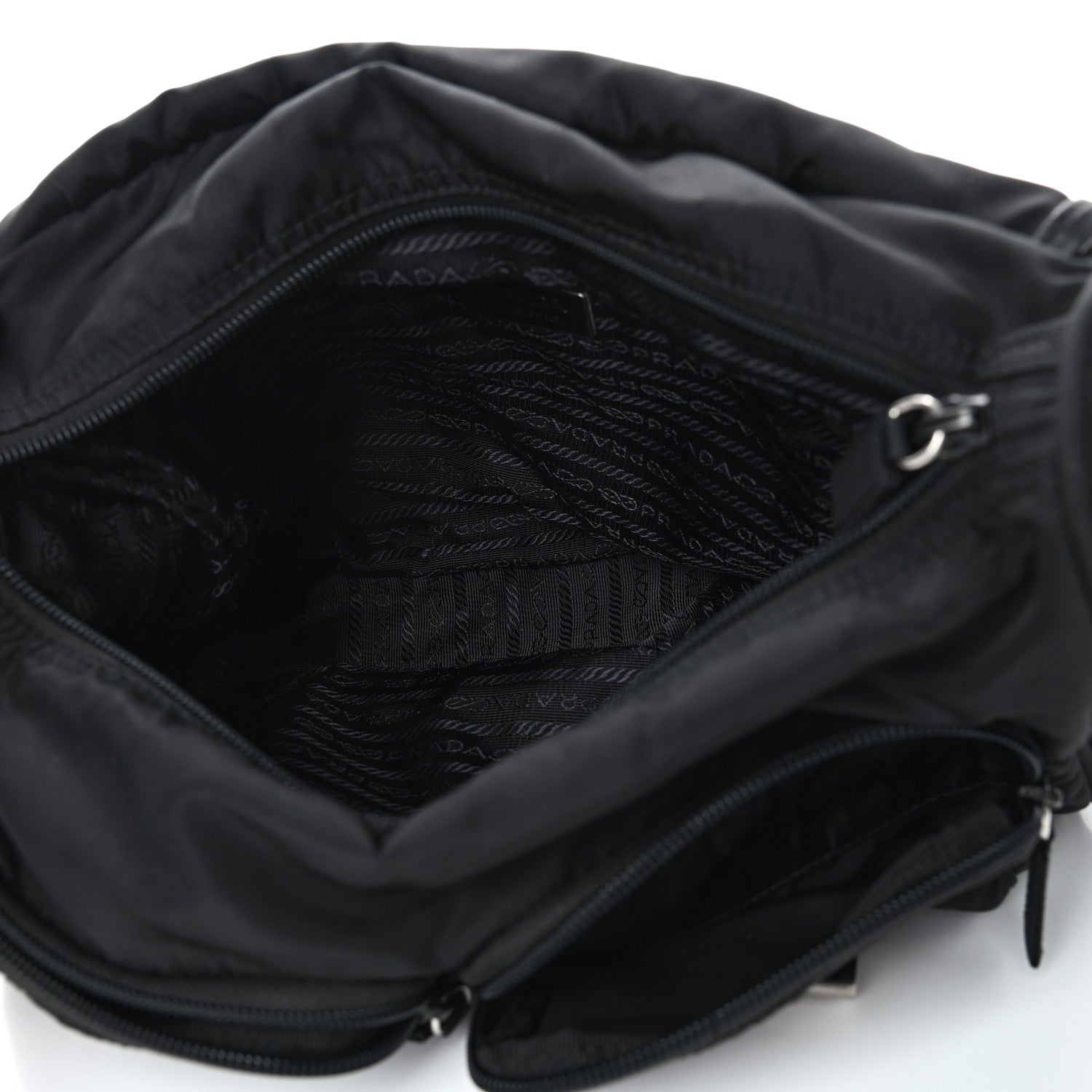 Prada Nylon Vela Messenger Bag Black 4 of 9