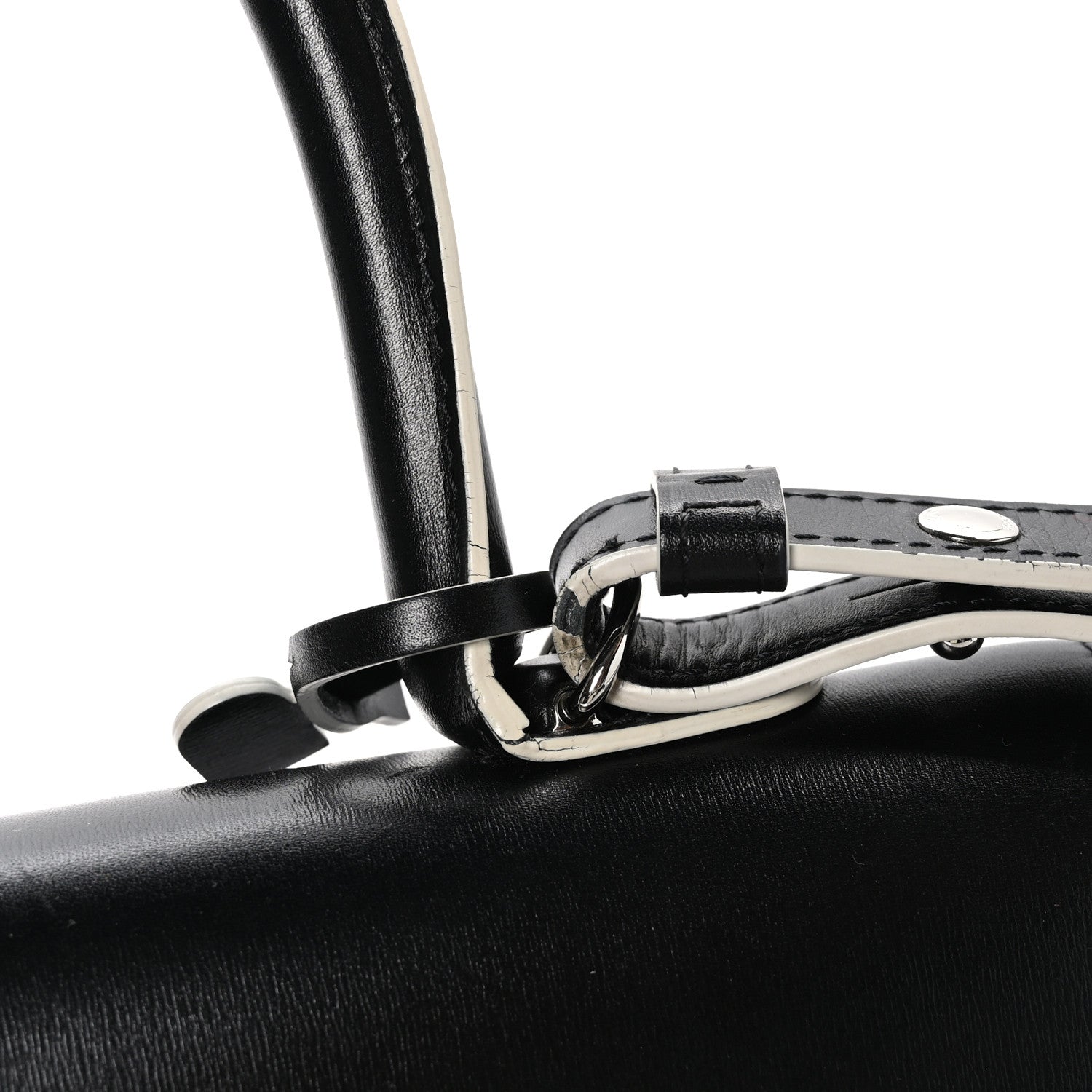 Delvaux Box Calfskin MM Brillant Clouds Satchel Black Ciel 13 of 15