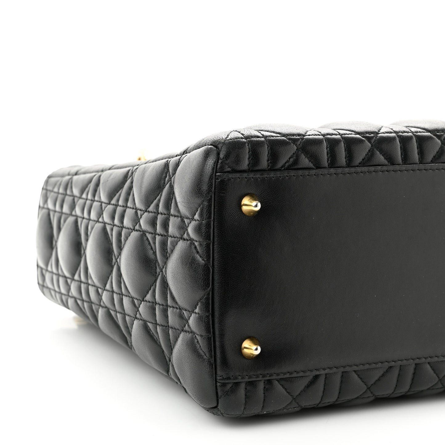 Lambskin Cannage Medium Lady Dior Black