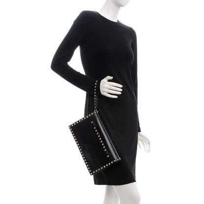 Valentino Garavani Nappa Rockstud Wristlet Clutch Black 2 of 7