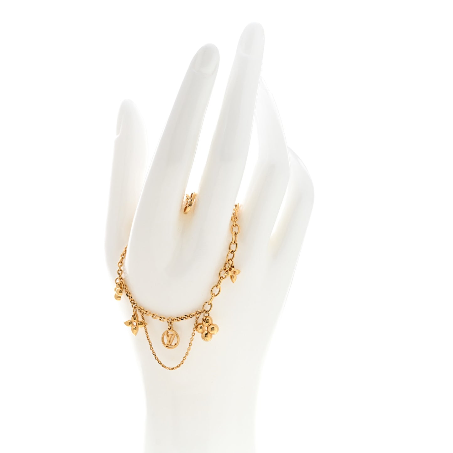 Sweet Monogram Charm Bracelet Gold