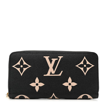 Louis Vuitton Empreinte Monogram Giant Zippy Wallet Black Beige 1 of 6