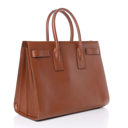 Saint Laurent Calfskin Large Sac De Jour Carryall Cognac 3 of 32