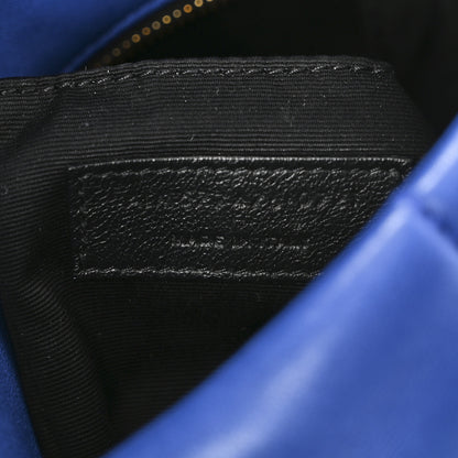 Saint Laurent Lambskin Quilted Small Loulou Puffer Monogram Chain Satchel Majorele Blue 7 of 10