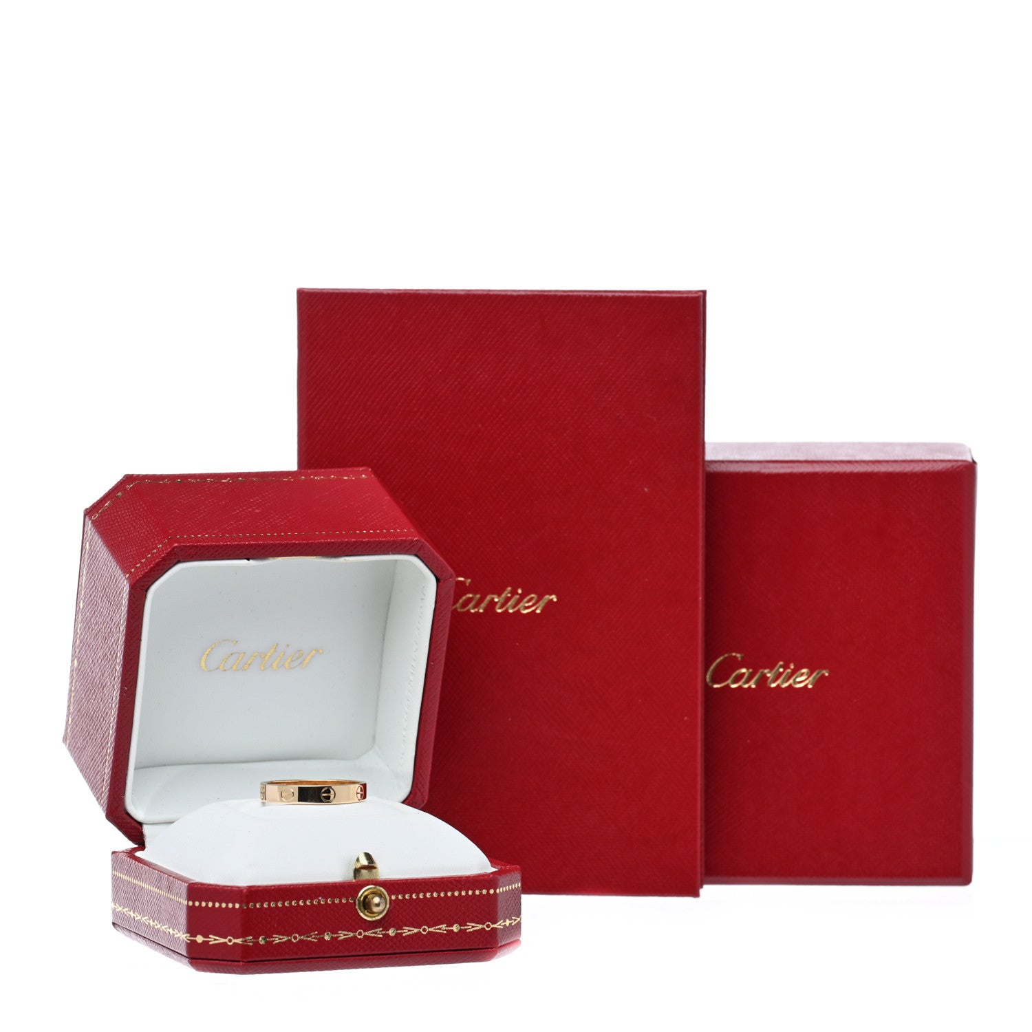 Cartier 18K Yellow Gold 3.5mm LOVE Wedding Band Ring 57 8 6 of 6