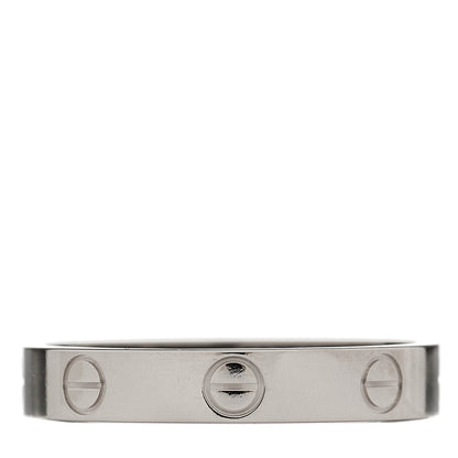 Cartier 18K White Gold 3.5mm LOVE Wedding Band Ring 57 8 1 of 4