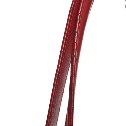 Saint Laurent Lambskin Matelasse Chevron Large Monogram Satchel Red 18 of 18