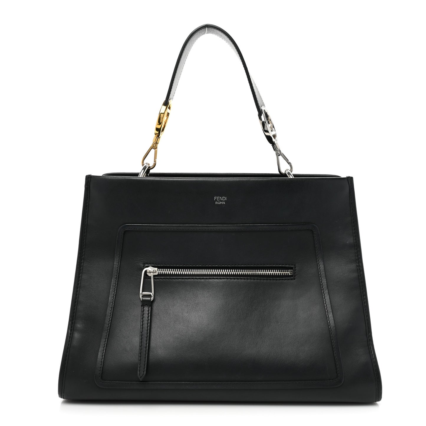 Vitello Century Opaco F is Fendi Regular Runaway Satchel Black