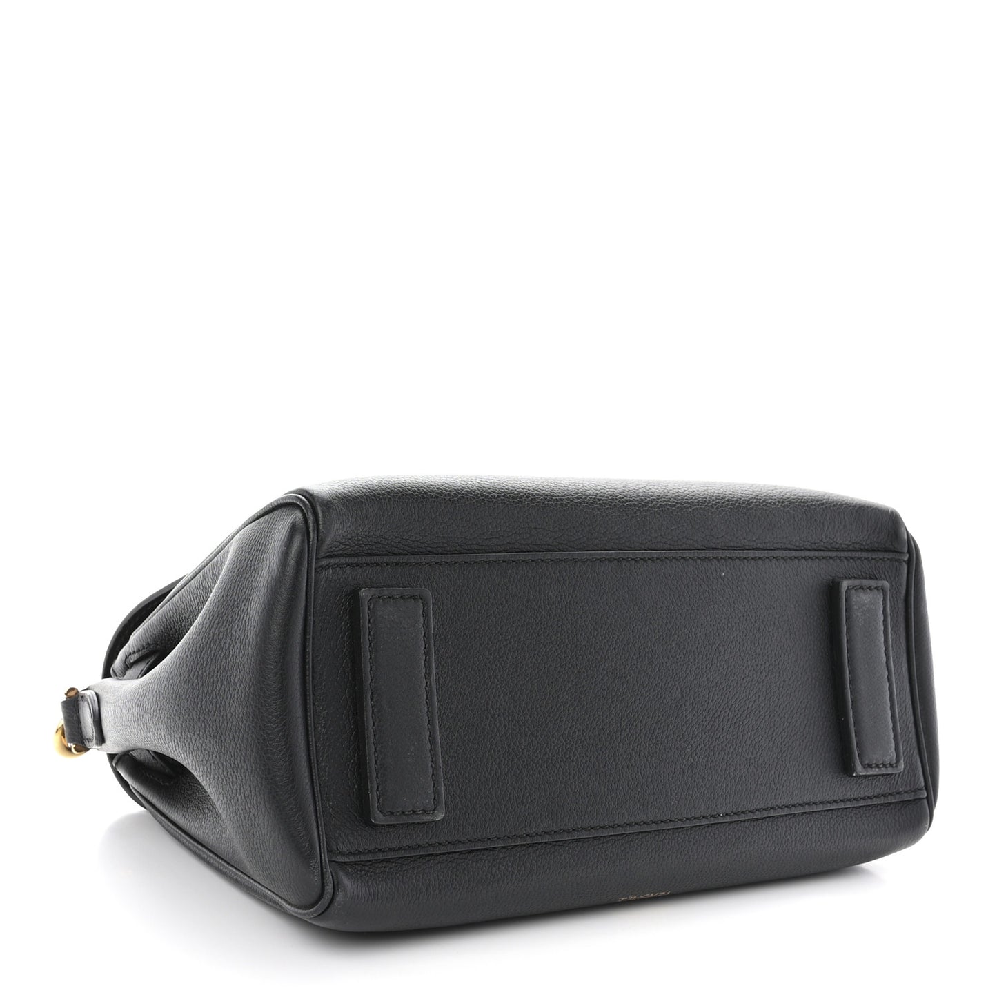 Grained Calfskin La Medusa Top Handle Bag Black Black