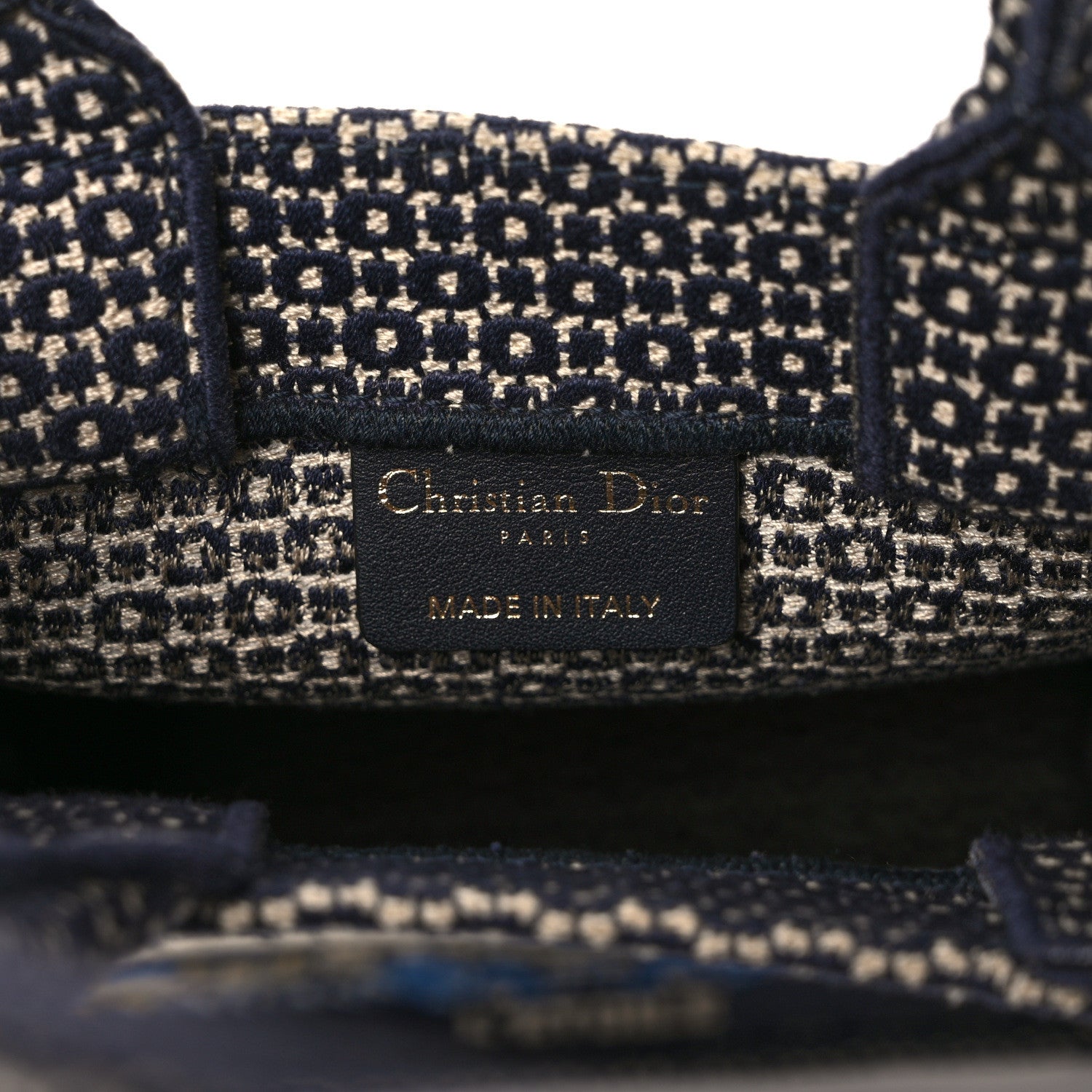 Christian Dior Canvas Embroidered Vertical L'Etoile Book Tote 6 of 9