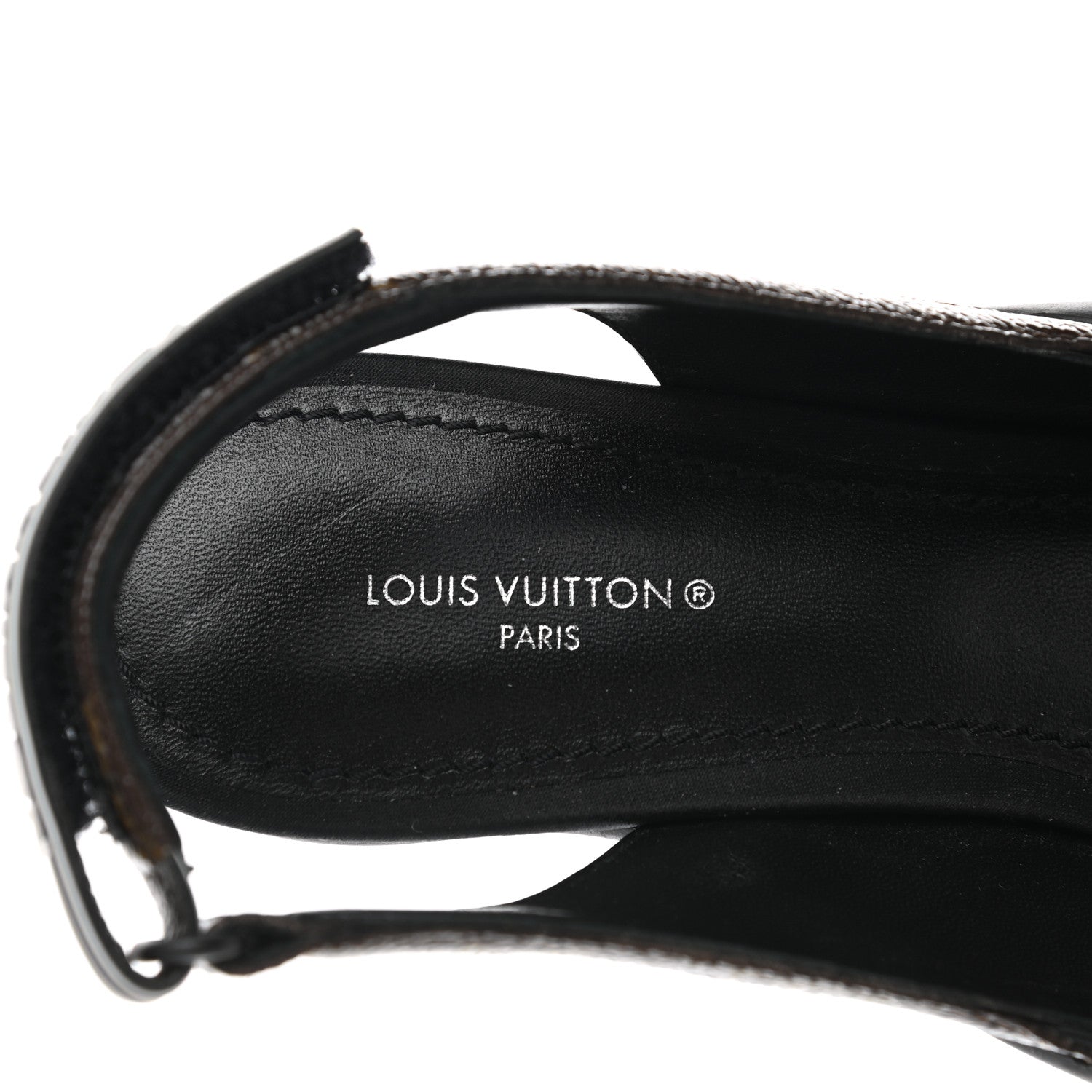 Louis Vuitton Monogram Call Back Sling Back Pumps 37.5 Black 7 of 8