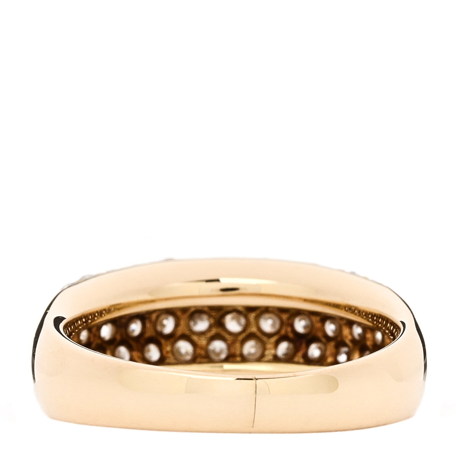 Parker & West by FASHIONPHILE 18K Yellow Gold Diamond 1.00ctw Paved Dome Ring 50 5.25 4 of 10