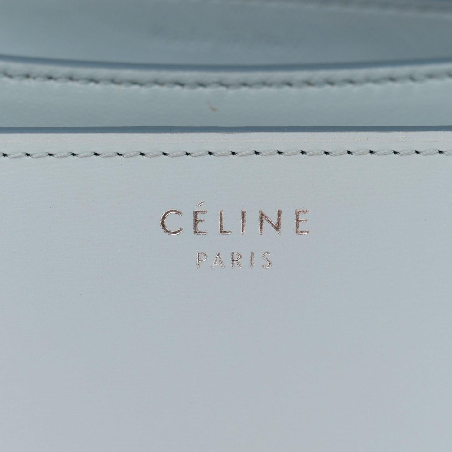 Box Calfskin Medium Classic Box Flap Bag Pale Blue