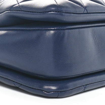 Chanel Lambskin Quilted Large Trendy CC Flap Dual Handle Bag Navy Blue 9 of 10