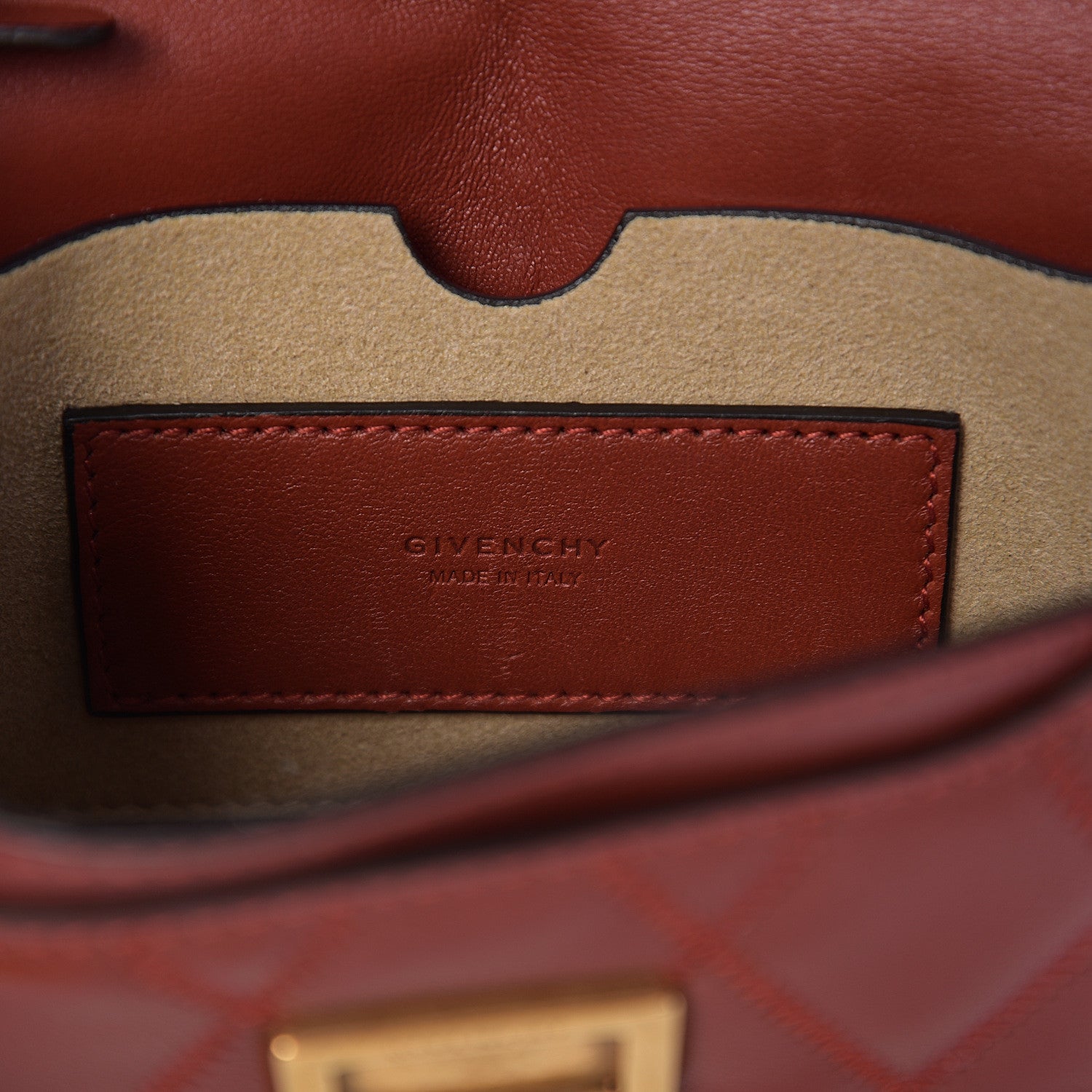 Givenchy Goatskin Quilted GV3 Mini Pocket Convertible Bag Brown 5 of 9