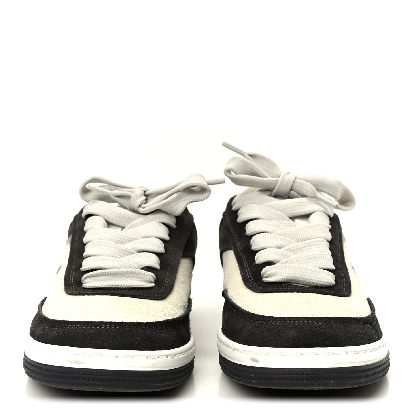Suede Kidskin Womens CC Sneakers 37.5 Black White