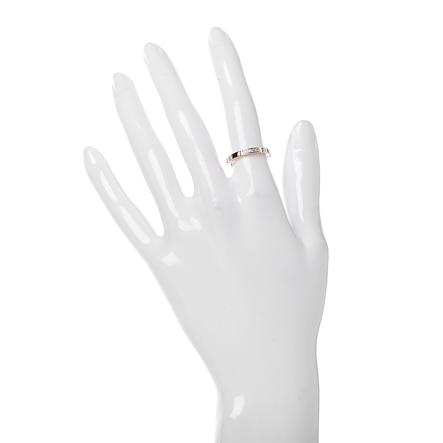 Cartier 18K Pink Gold Diamond Maillon Panthere Wedding Band Ring 50 5.25 2 of 5