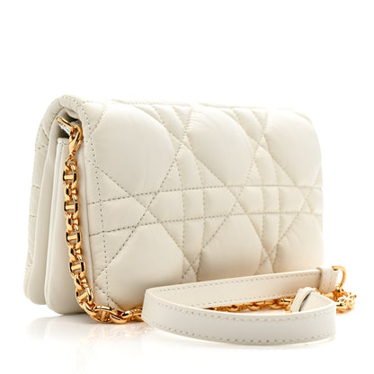 Christian Dior Calfskin Macrocannage Mini Caro Bag White 3 of 11