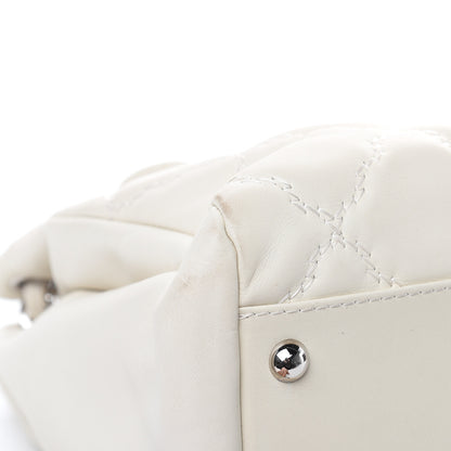 Chanel Calfskin Double Stitch Large Hamptons Flap Bag White 14 of 20