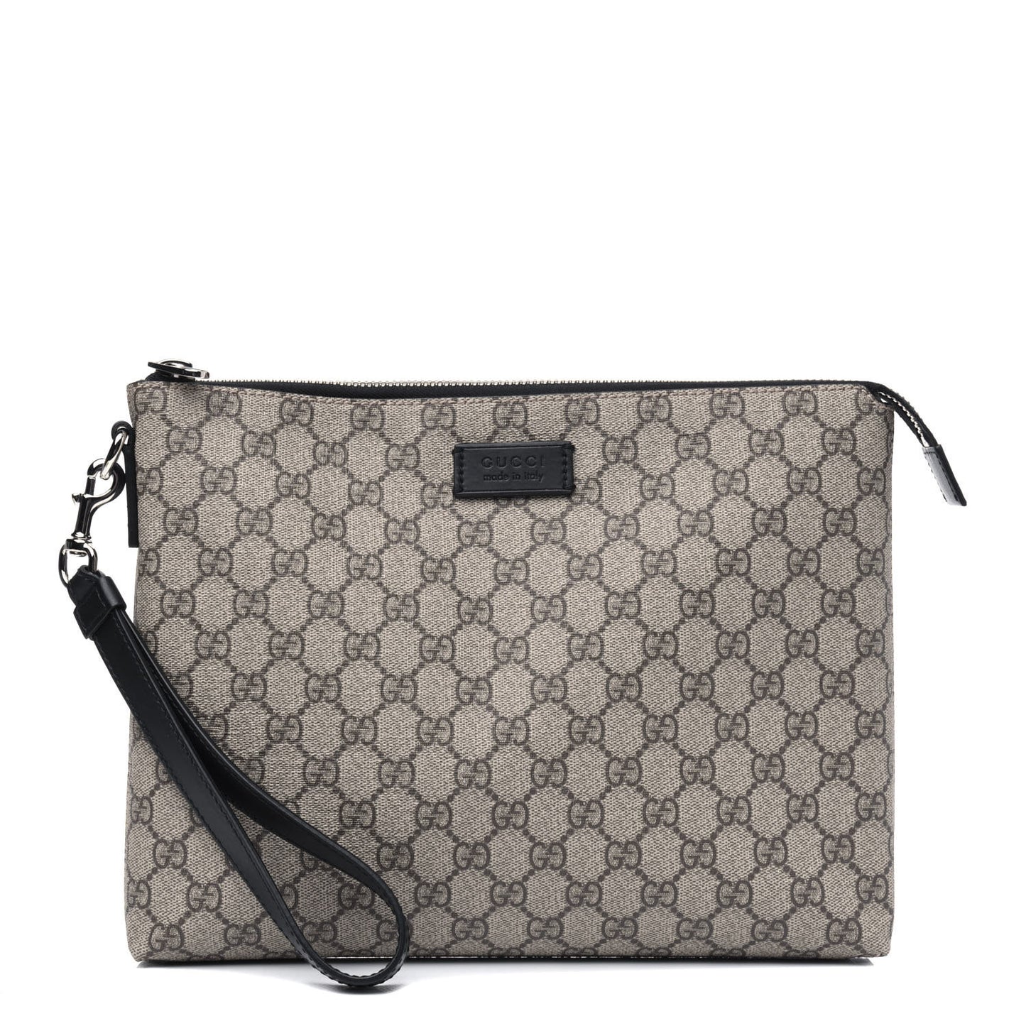 GG Supreme Monogram Mens Wristlet Black