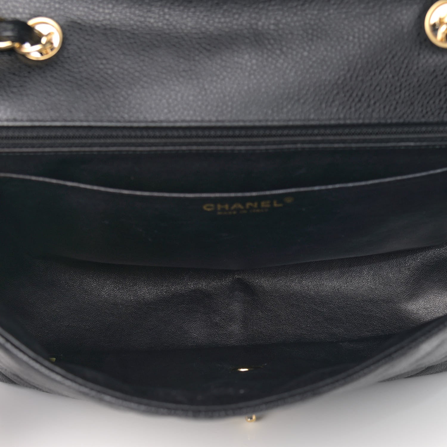 Chanel Caviar Quilted Jumbo Single Flap Black 4 of 8
