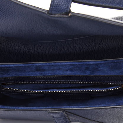 Christian Dior Grained Calfskin Saddle Bag Navy 4 of 4