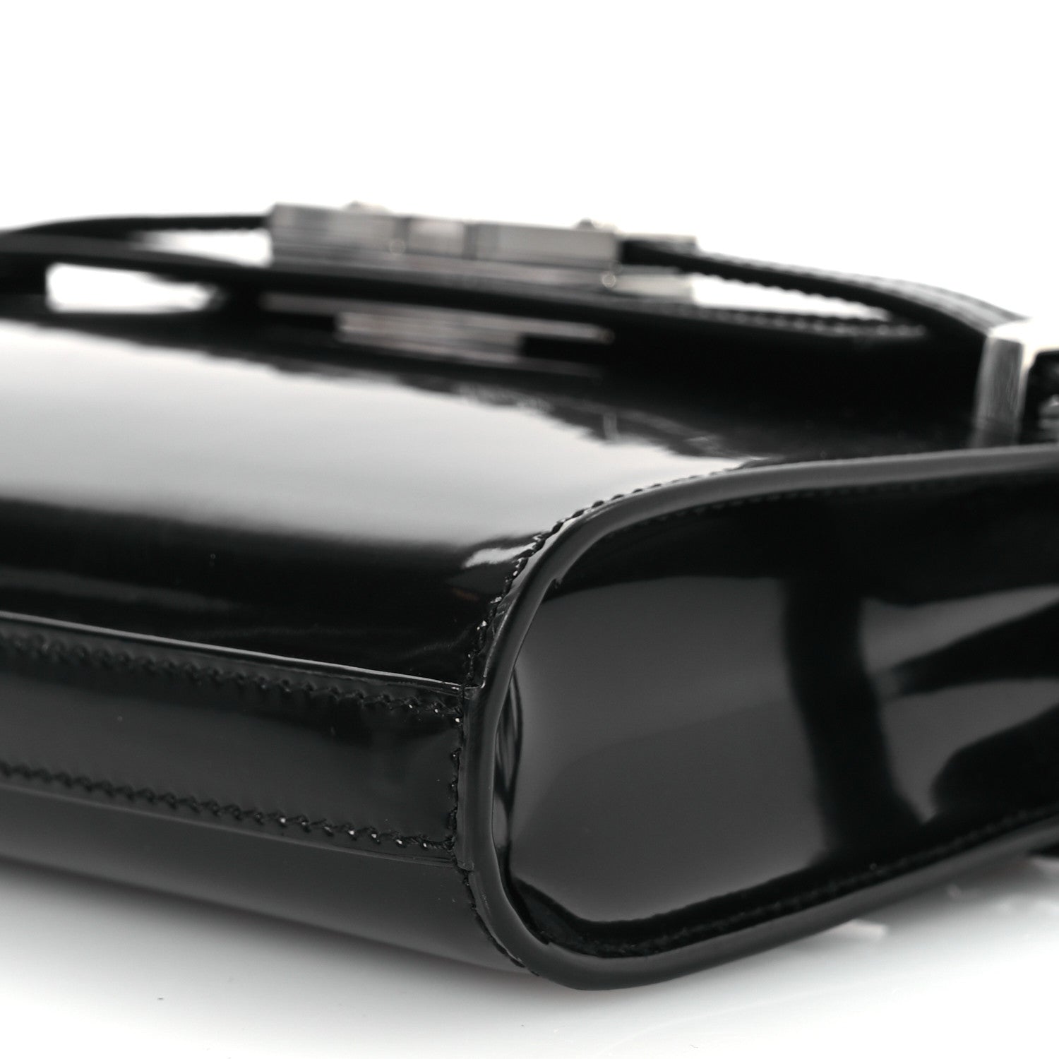 Saint Laurent Patent Mini Manhattan Shoulder Bag Black 10 of 11