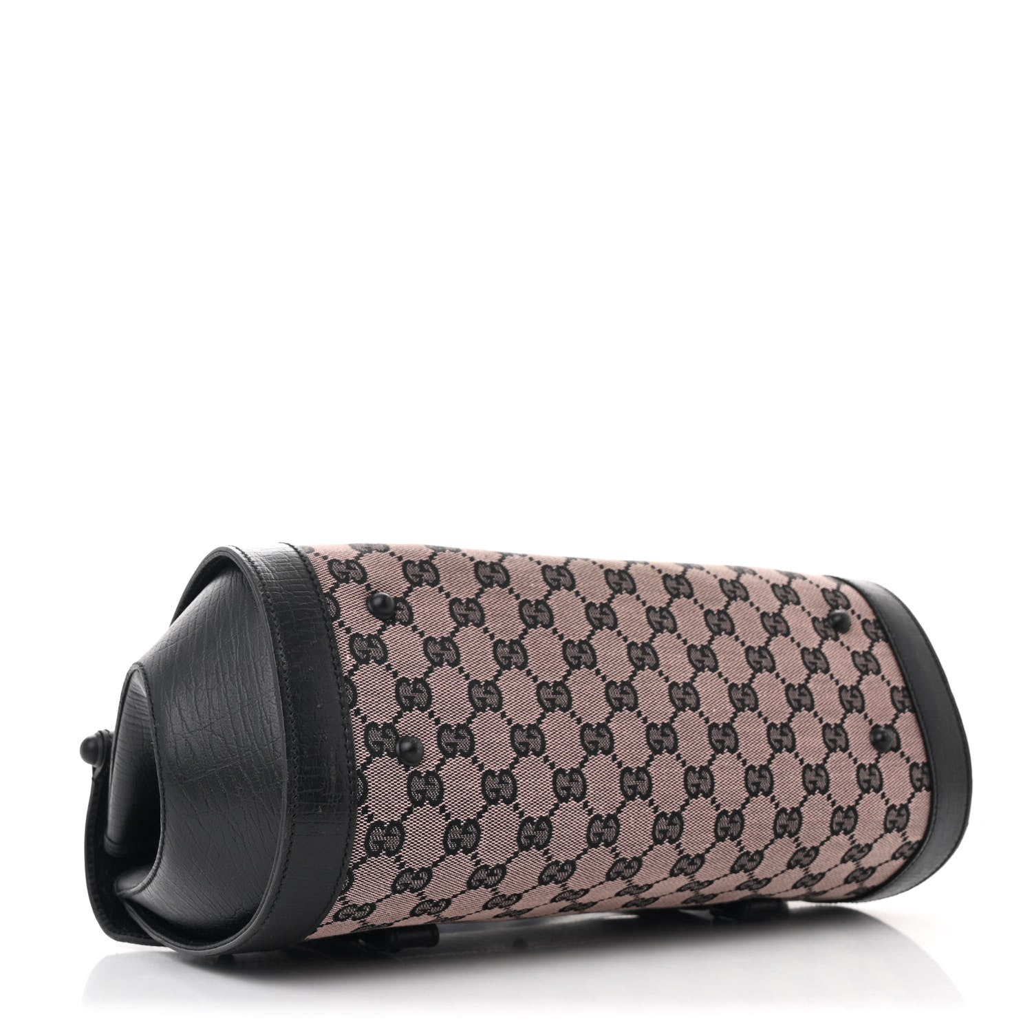 Gucci Monogram Bamboo Bullet Handbag Black 4 of 10