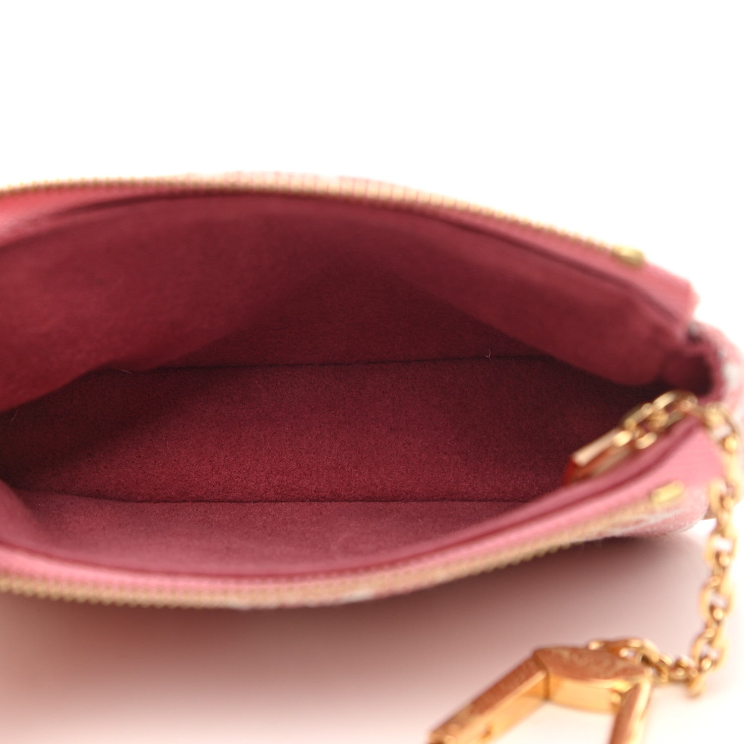 Louis Vuitton Denim Jacquard Monogram Micro Pochette Accessories Rose 5 of 6