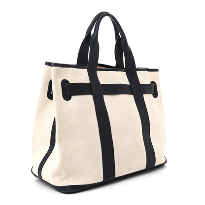 Hermes Toile Negonda Ceinture Tote Ecru Bleu Indigo 3 of 11