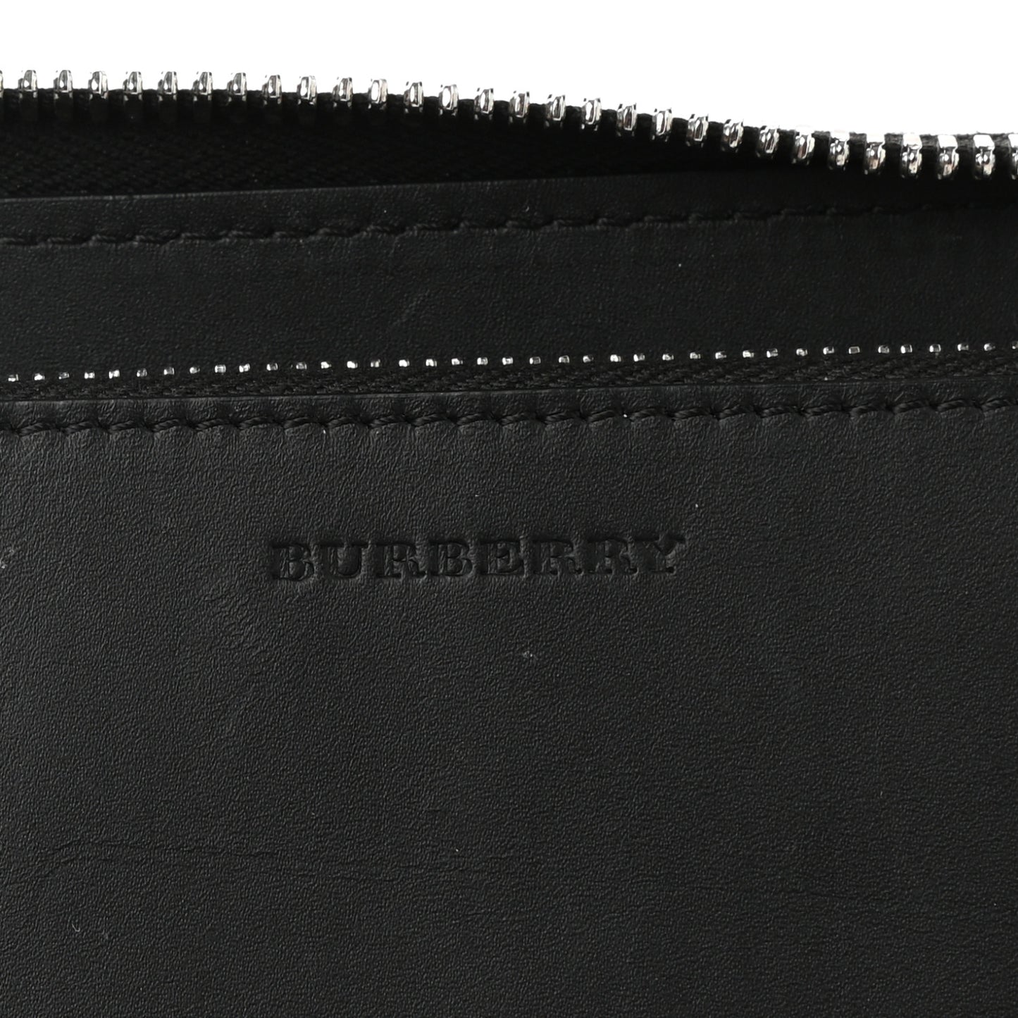 London Grainy Calfskin Renfrew Long Zip Around Wallet Black