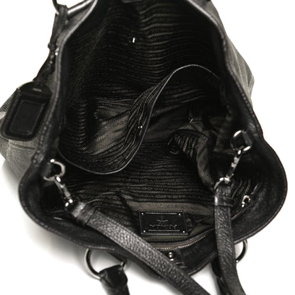 Prada Vitello Daino Shopping Tote Piombo Mordore 9 of 12