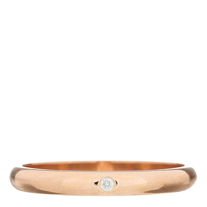 Cartier 18K Pink Gold Diamond 2.6mm 1895 Wedding Band Ring 54 6.75 1 of 7