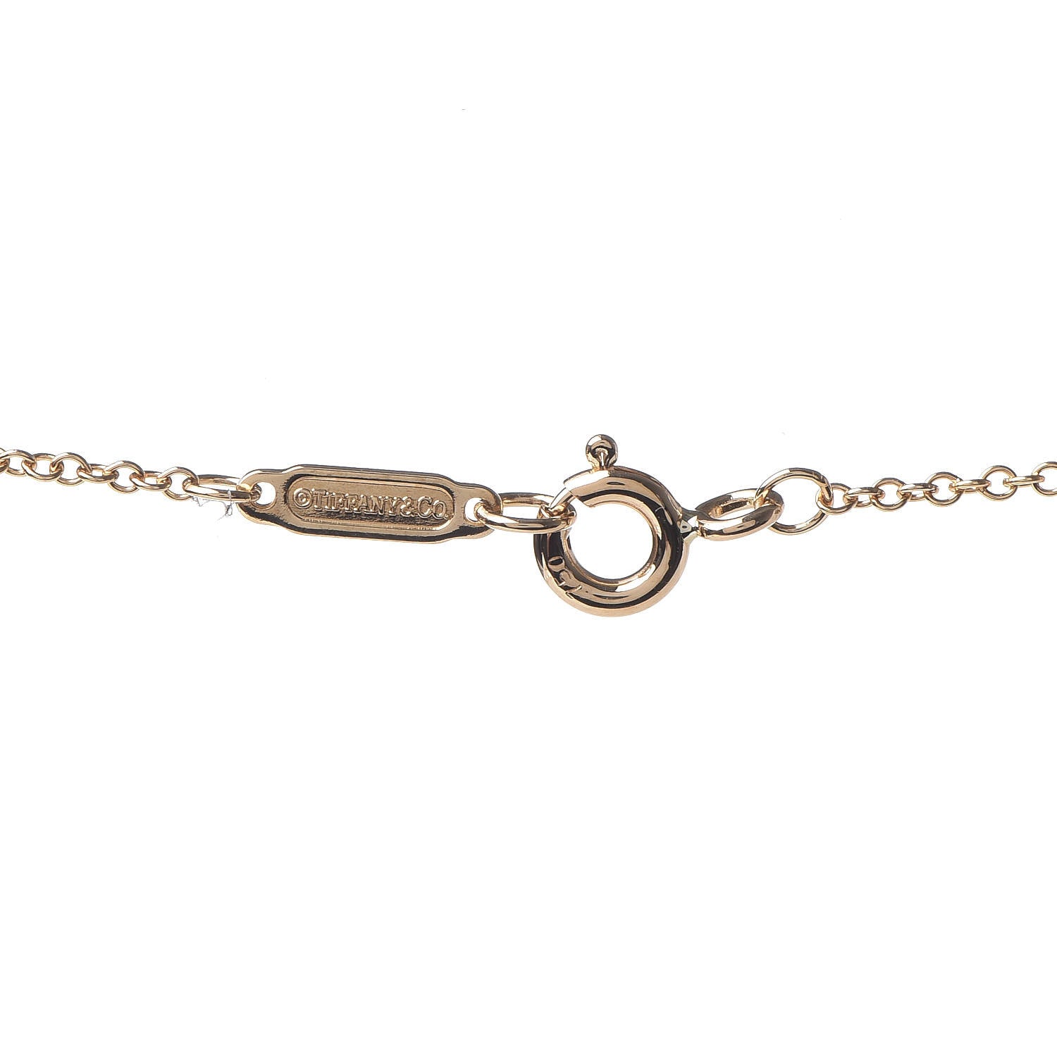 Tiffany Platinum 18K Yellow Gold Diamond Schlumberger Lynn Pendant Necklace 5 of 7