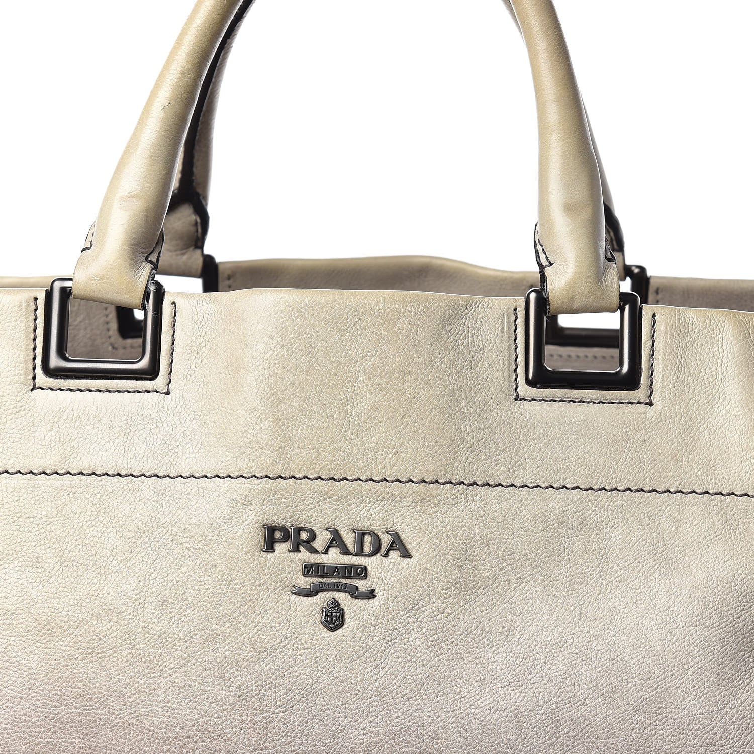 Prada Glace Calfskin Extra Wide Tote Ghiaccio Sfumato 9 of 15