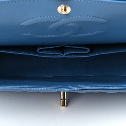 Chanel Caviar Quilted Medium Double Flap Blue 4 of 5