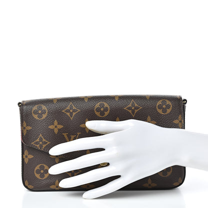 Louis Vuitton Monogram Pochette Felicie Chain Wallet Fuchsia 2 of 7