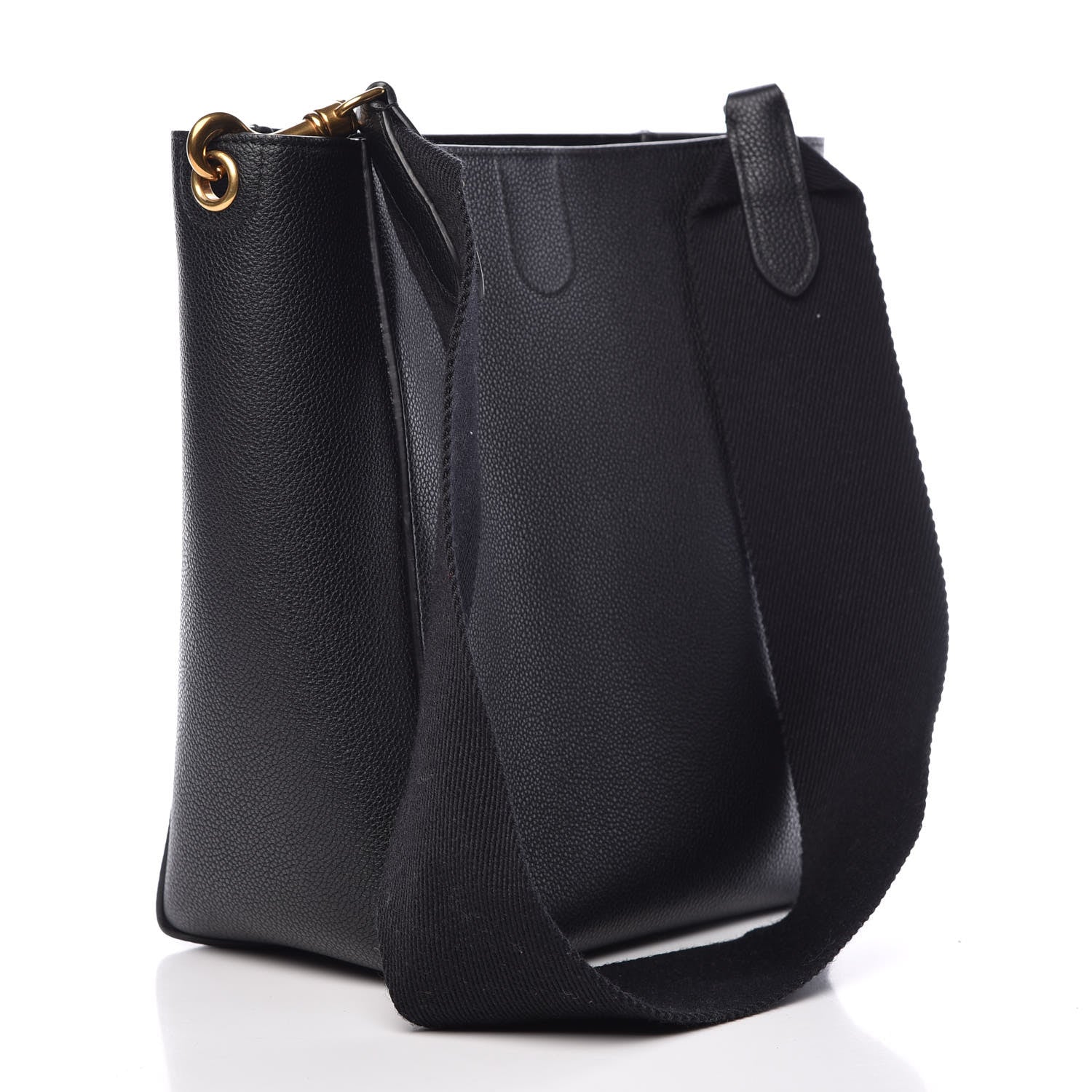 Celine Soft Grained Calfskin Small Sangle Bucket Bag Black 3 of 10