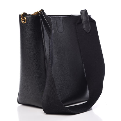 Celine Soft Grained Calfskin Small Sangle Bucket Bag Black 3 of 10