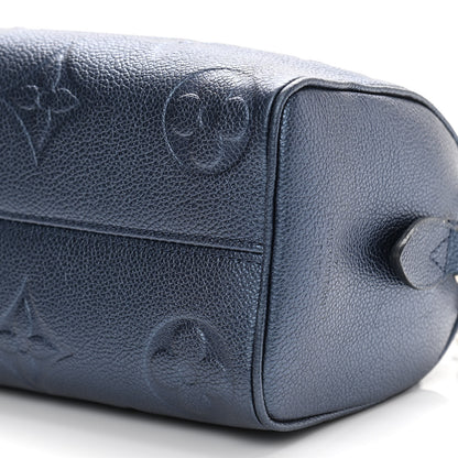 Louis Vuitton Metallic Empreinte Monogram Giant Speedy Bandouliere 20 Navy Nacre 9 of 10