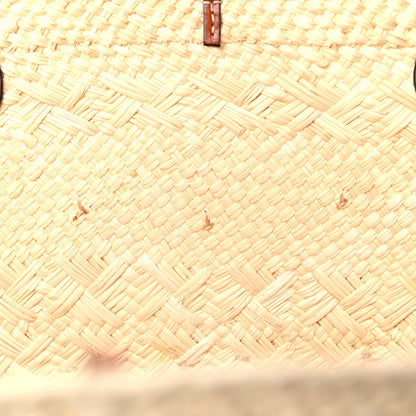 Loewe Iraca Palm Calfskin Anagram Basket Bag Natural Tan 10 of 10