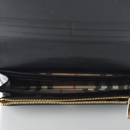 Burberry Grain Calfskin Continental Wallet Black 5 of 14