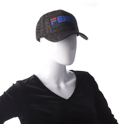 Fendi X FILA Cotton FF Mania Hat Tobacco Moro 2 of 7
